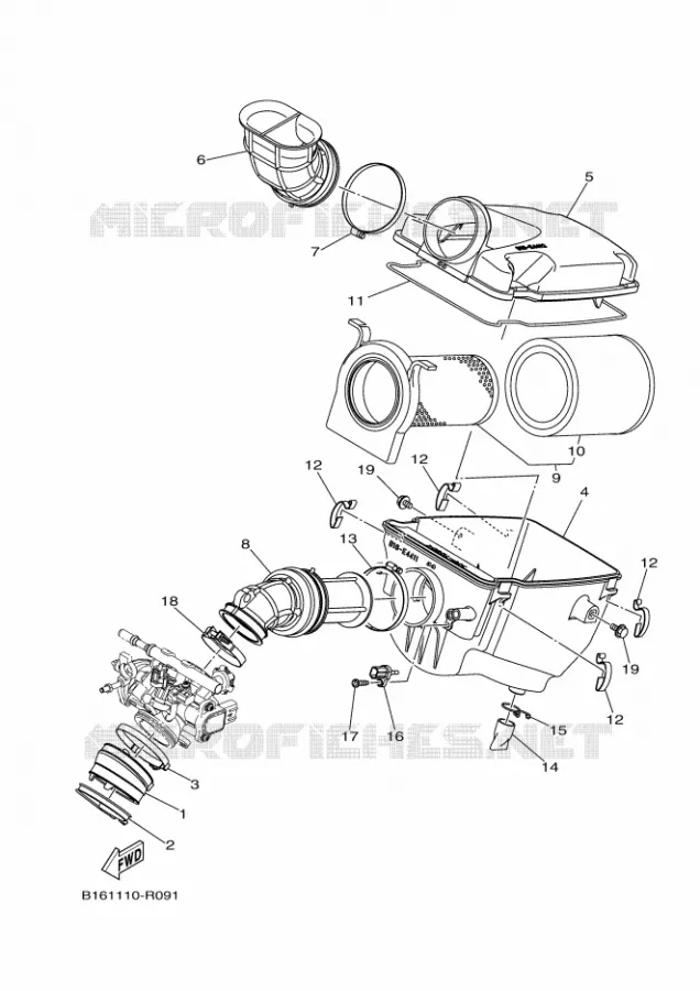 INTAKE Yamaha QUAD 700 2017 GRIZZLY  YFM700FWAD