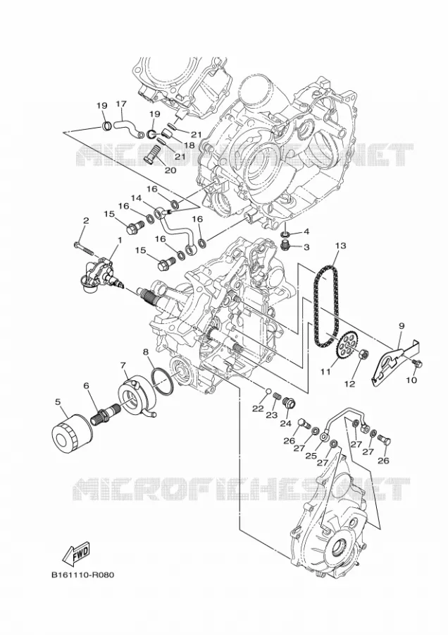 OIL PUMP Yamaha QUAD 700 2017 GRIZZLY  YFM700FWAD