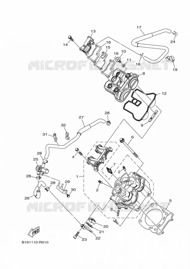 CYLINDER HEAD  Yamaha QUAD 700 2017 GRIZZLY  YFM700FWAD