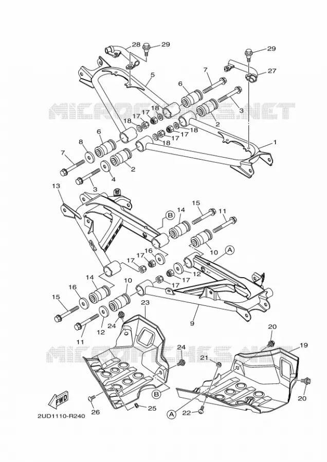 SWINGARM Yamaha QUAD 700 2016 GRIZZLY  YFM700FWADYFM70GPSGGRIZZLY EPS SE