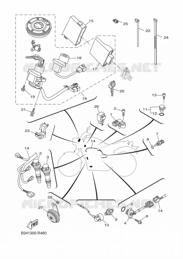 ELECTRICAL 2 Yamaha MOTO 700 2016 XSR  MTM690-U