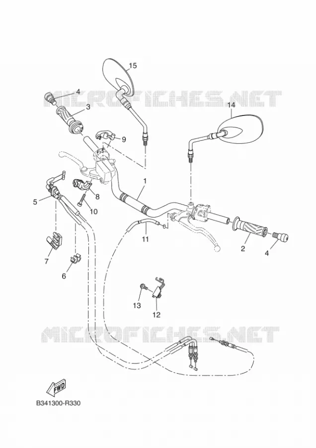 HANDLEBAR & CABLES Yamaha MOTO 690 2017 XSR  MTM690