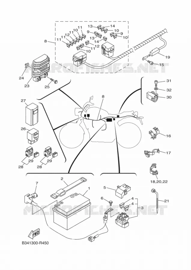 ELECTRICAL 1 Yamaha MOTO 690 2017 XSR  MTM690-U