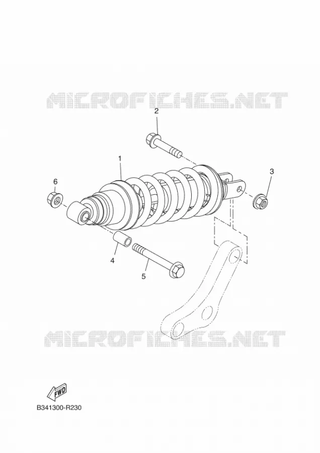 REAR SHOCK ABSORBER Yamaha MOTO 690 2017 XSR  MTM690-U
