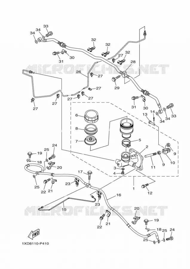 MASTER CYLINDER Yamaha SIDE BY SIDE 700 2016 VIKING  YXM700ES