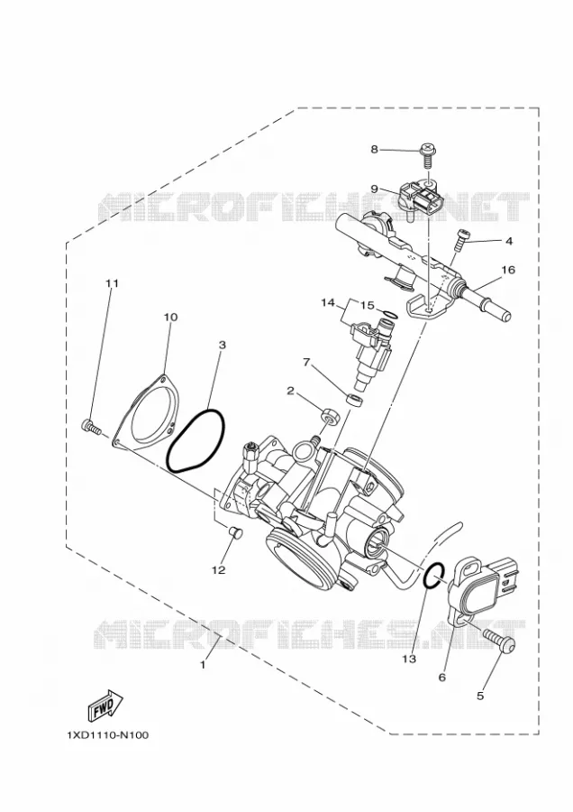 THROTTLE BODY Yamaha SIDE BY SIDE 700 2016 VIKING  YXM700ES