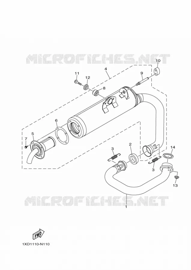 EXHAUST Yamaha SIDE BY SIDE 700 2017 VIKING  YXM700E