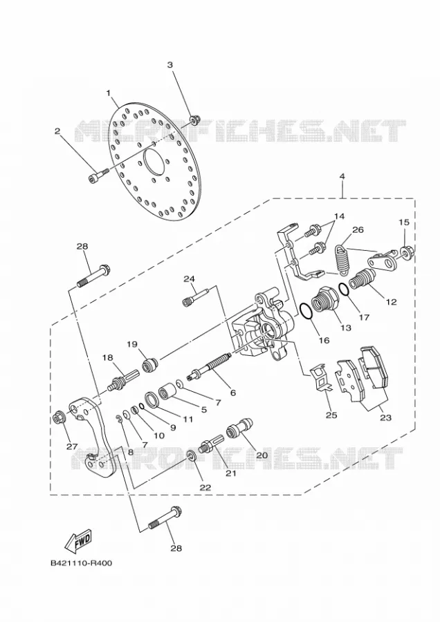 REAR BRAKE CALIPER 2 Yamaha SIDE BY SIDE 700 2017 VIKING  YXM700E