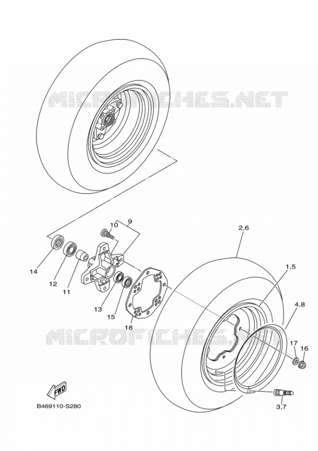FRONT WHEEL Yamaha QUAD 700 2017 RAPTOR  YFM700R