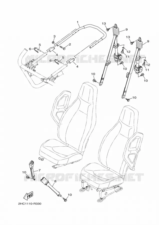 SEAT 2 Yamaha SIDE BY SIDE 1000 2017 YXZ  YXZ1000ETS