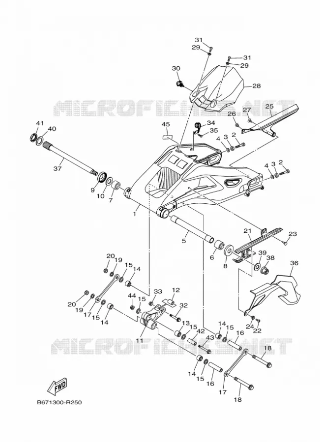 SWINGARM Yamaha MOTO 1000 2016 MT  MTN1000