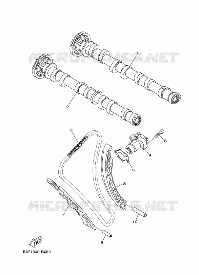 CAMSHAFT / TIMING CHAIN Yamaha MOTO 1000 2016 MT  MTN1000