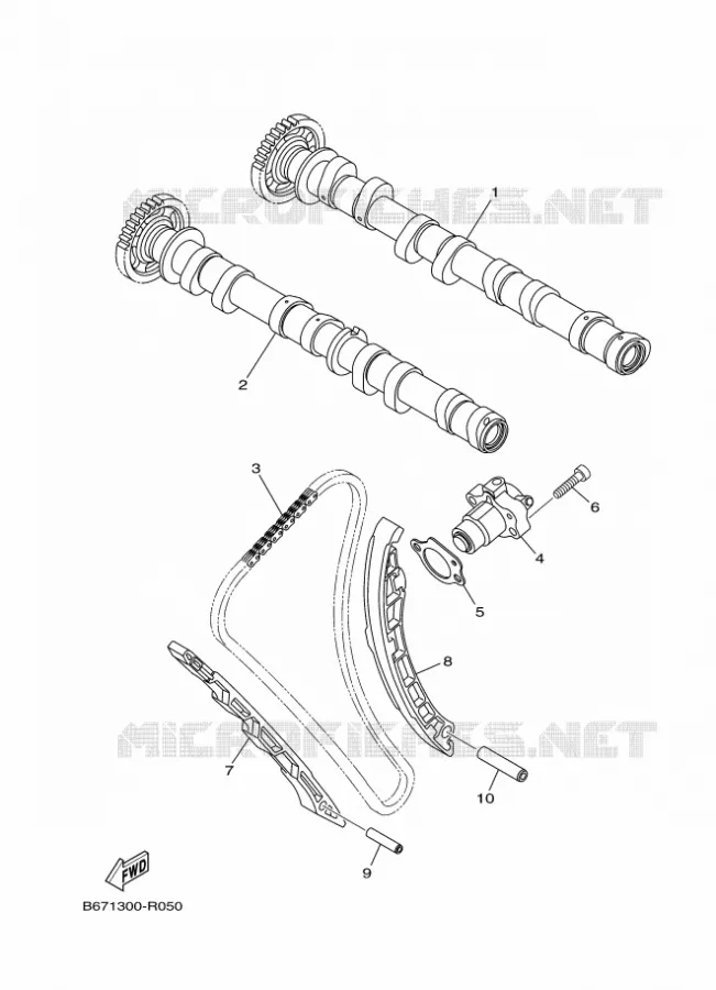 CAMSHAFT / TIMING CHAIN Yamaha MOTO 1000 2016 MT  MTN1000