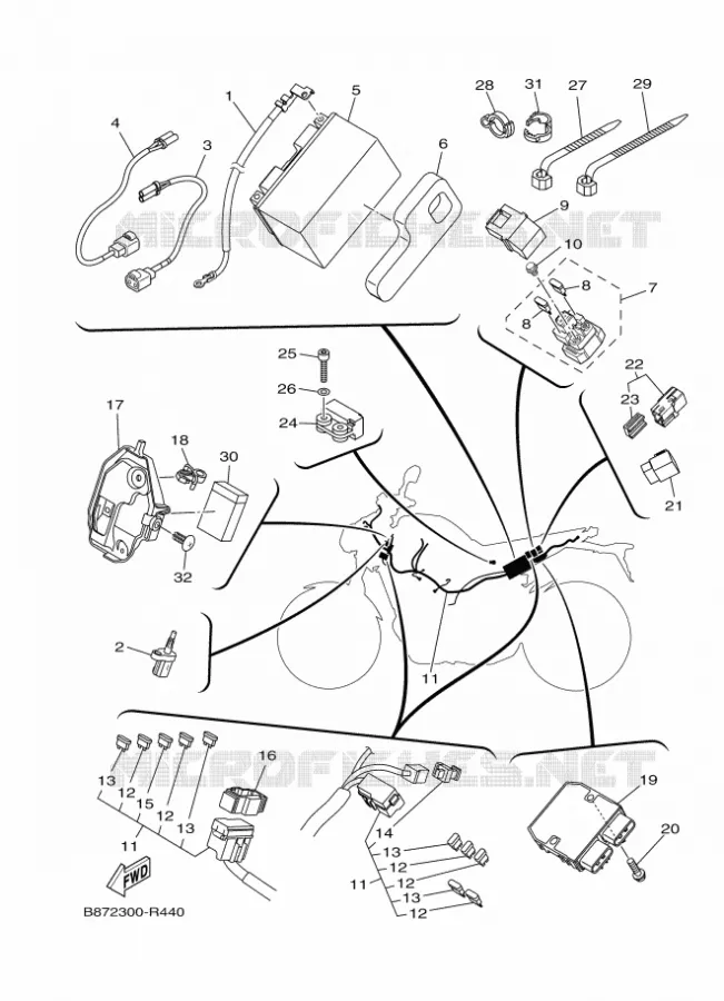 ELECTRICAL 1 Yamaha MOTO 900 2016 MT  MT09