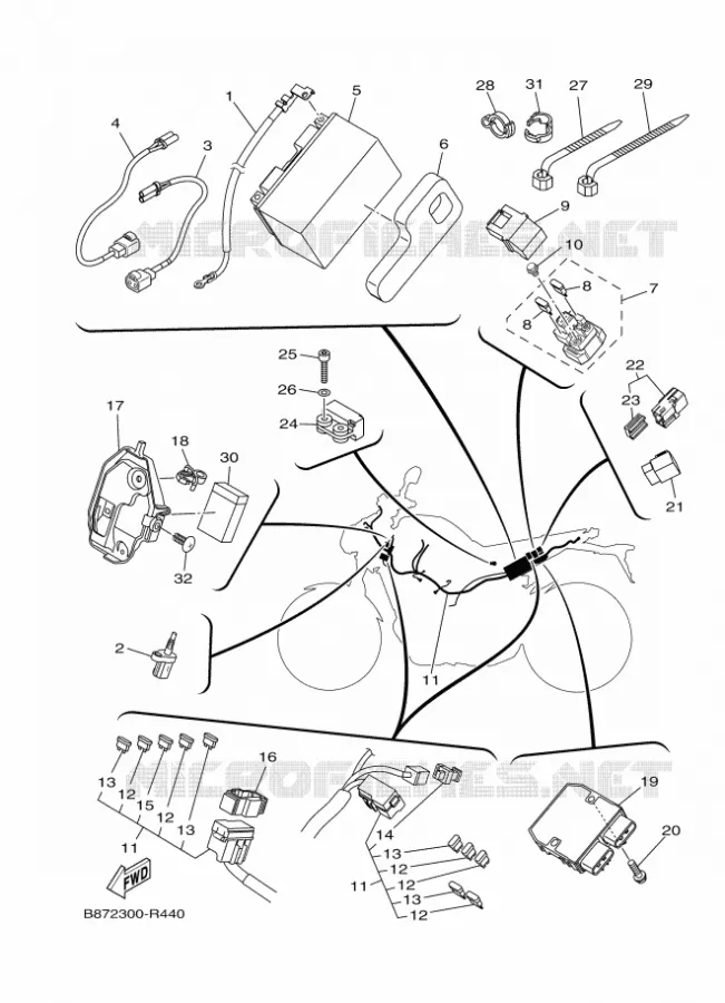 ELECTRICAL 1 Yamaha MOTO 900 2016 MT  MT09