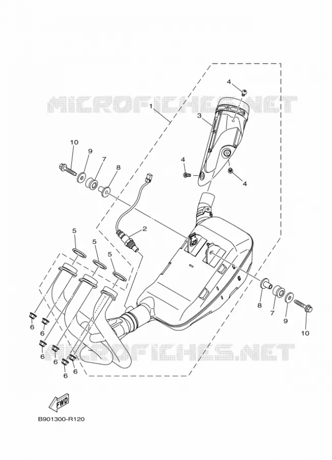 EXHAUST Yamaha MOTO 900 2016 XSR  MTM850