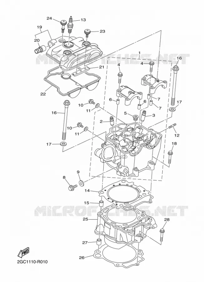 CYLINDER Yamaha MOTO 450 2017 YZF  YZ450FXH