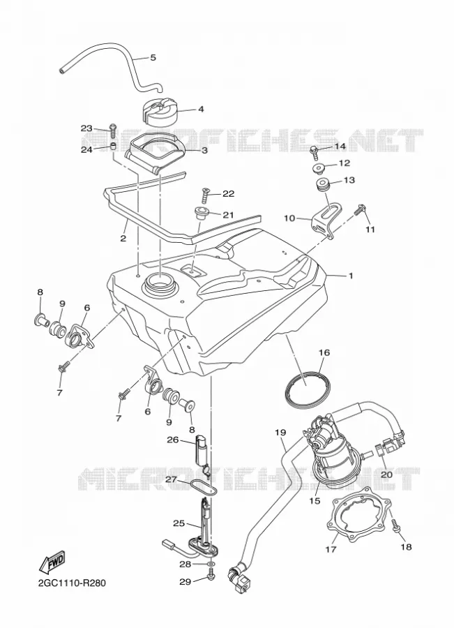 FUEL TANK Yamaha MOTO 450 2017 YZF  YZ450FXH