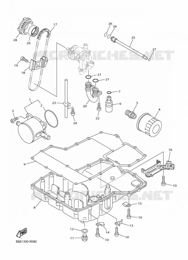 OIL COOLER Yamaha MOTO 1300 2016 FJR  FJR1300-AS