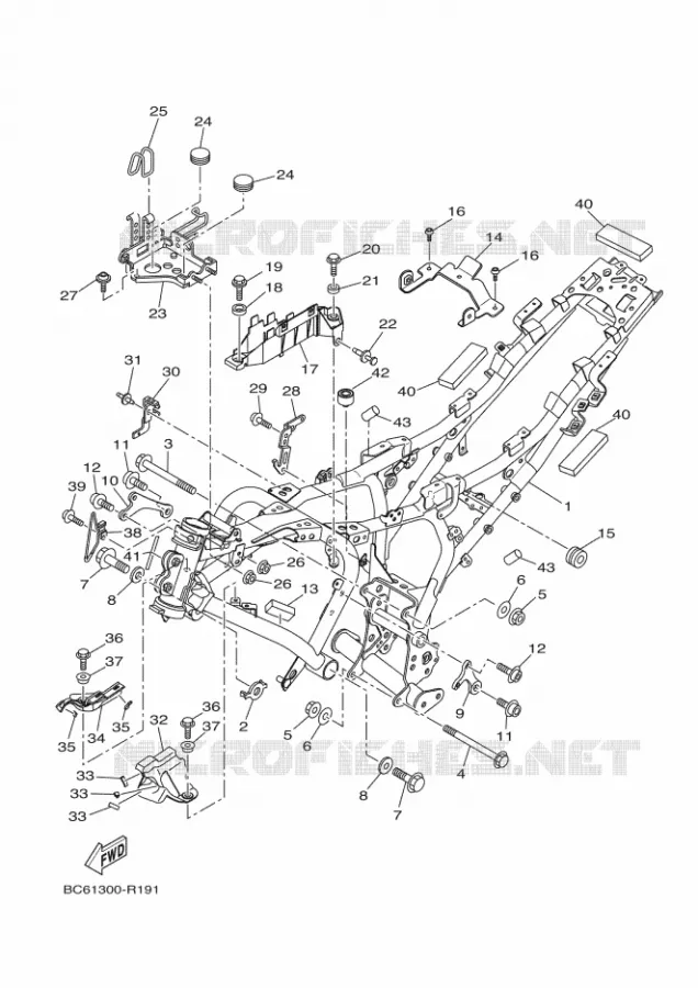 FRAME Yamaha MOTO 700 2016 TRACER  MTT690-U
