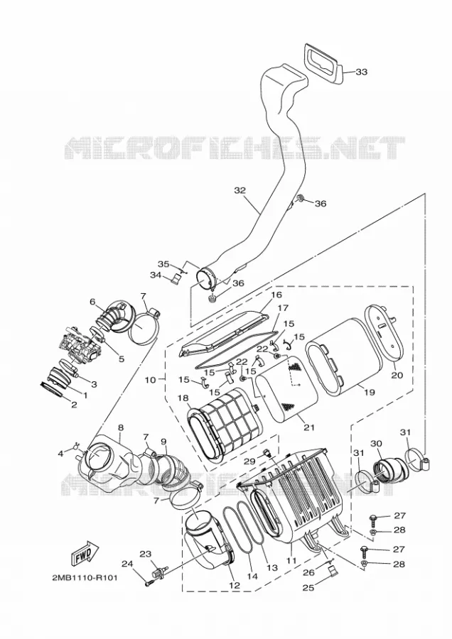 INTAKE Yamaha SIDE BY SIDE 700 2017 WOLVERINE  YXE700ES