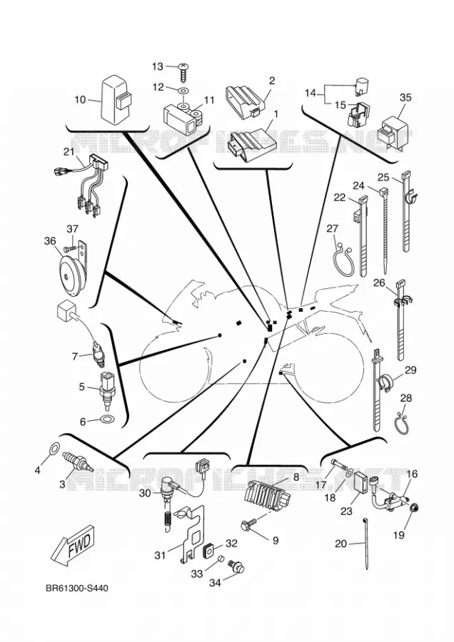 ELECTRICAL 2 Yamaha MOTO 125 2017 R125  YZF-R125A