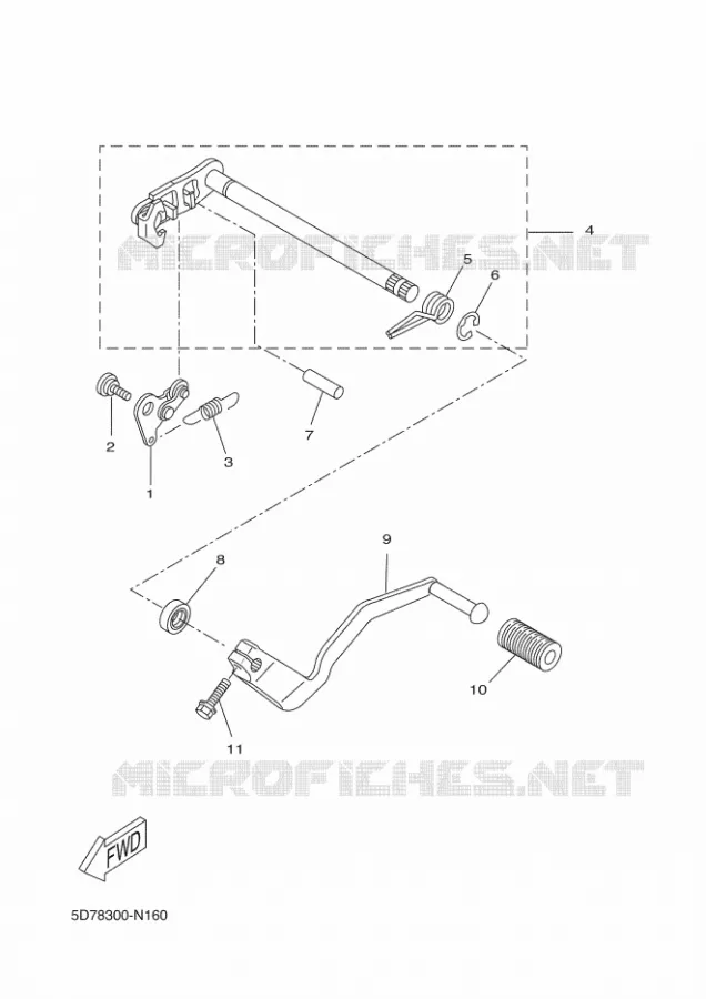 GEAR SHIFT SHAFT / LEVER Yamaha MOTO 125 2017 R125  YZF-R125A