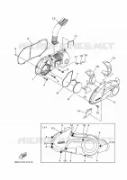 COVER   ENGINE 1 for Yamaha TRICITY ABS 2017