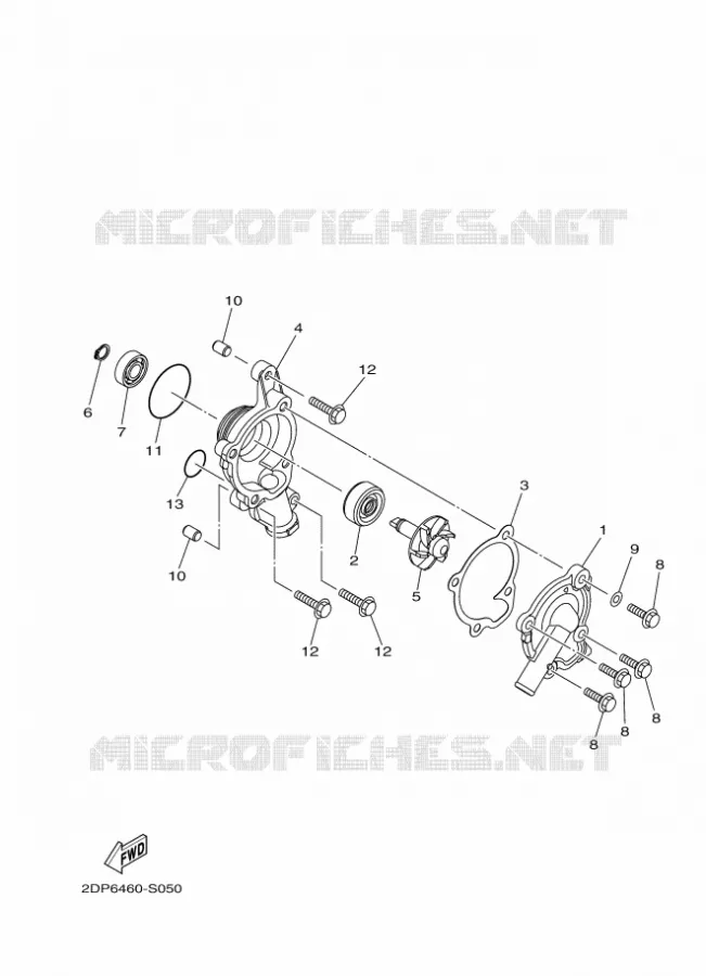 WATERPUMP / HOSES Yamaha SCOOTER 125 2017 TRICITY ABS  MWS125-A