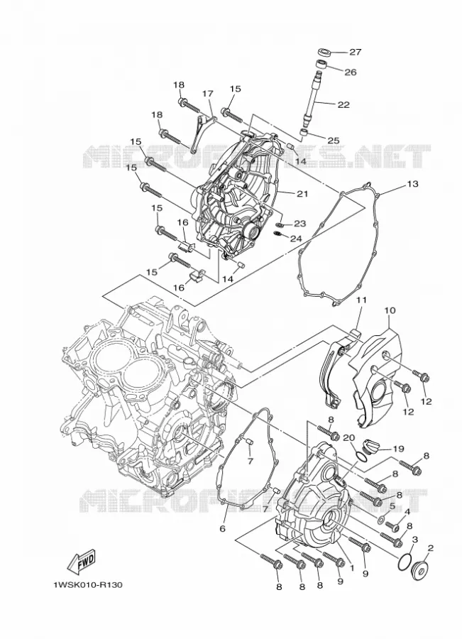 COVER - ENGINE 1 Yamaha MOTO 700 2017 MT  MT07A