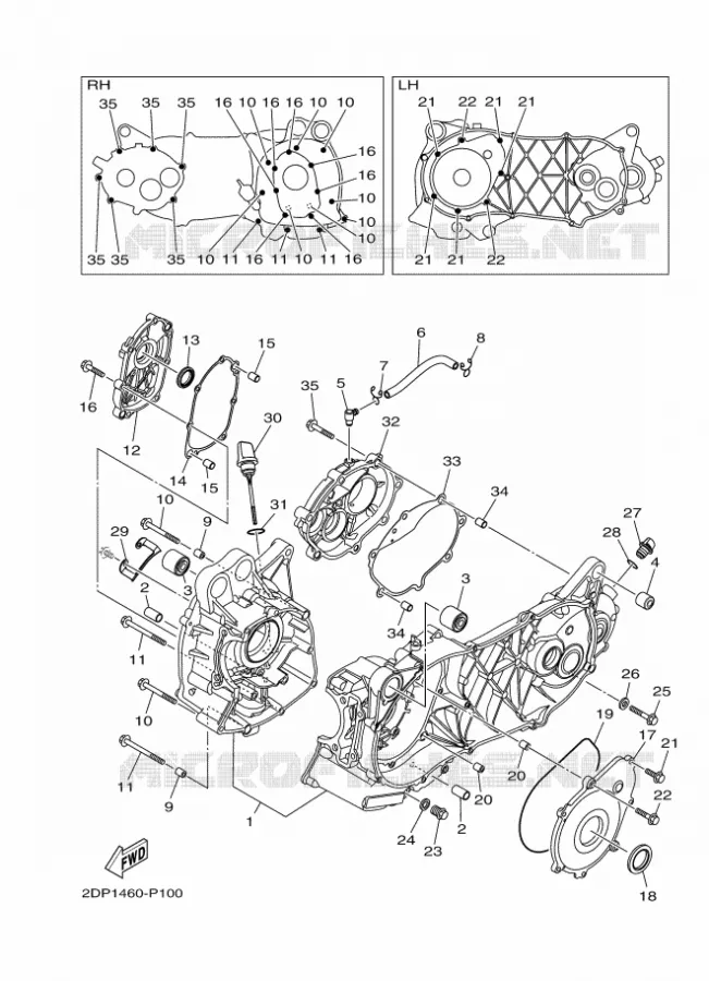 CRANKCASE Yamaha SCOOTER 125 2017 NMAX  GPD125-A