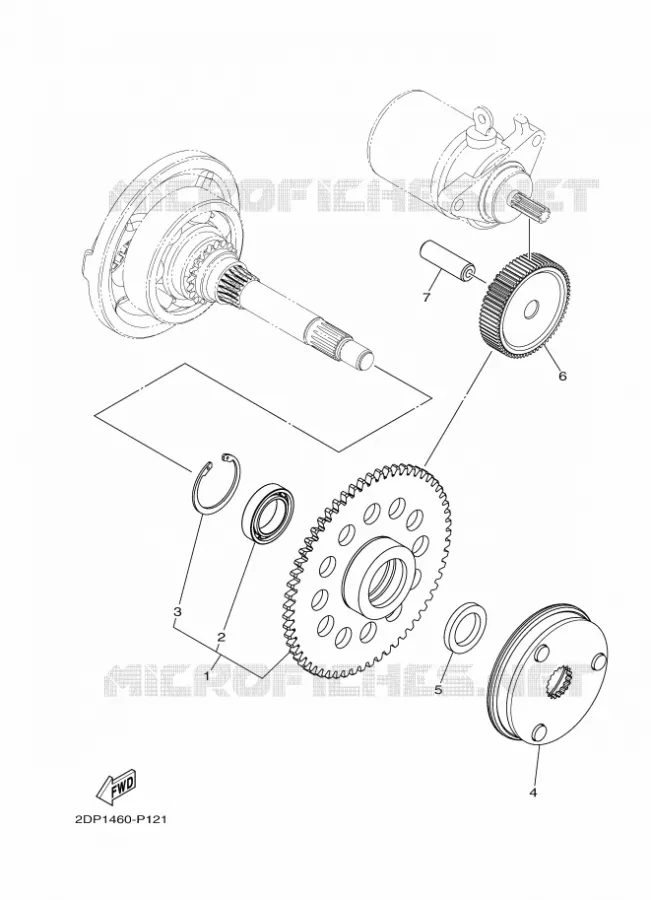 STARTER MOTOR Yamaha SCOOTER 125 2017 OCITO  GPD125-A