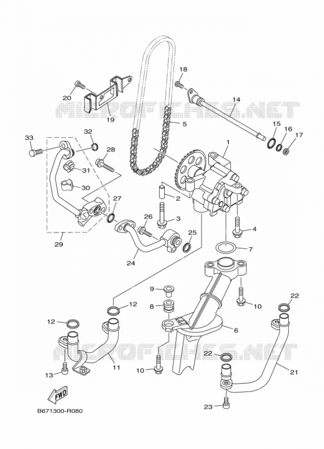 OIL PUMP Yamaha MOTO 1000 2017 MT  MTN1000D