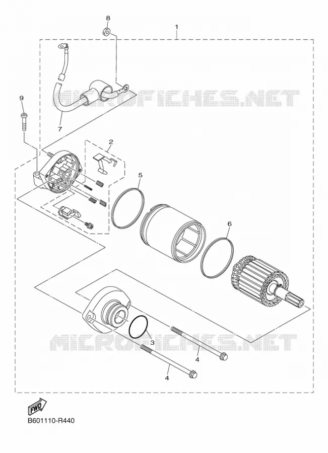 STARTER MOTOR Yamaha MOTO 1000 2017 R1  YZF-R1