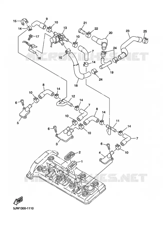 AIR INDUCTION SYSTEM AIS Yamaha MOTO 1300 2001 FJR  FJR1300