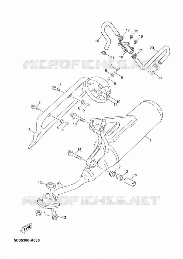 EXHAUST Yamaha SCOOTER 50 2012 NEOS 4  YN50F