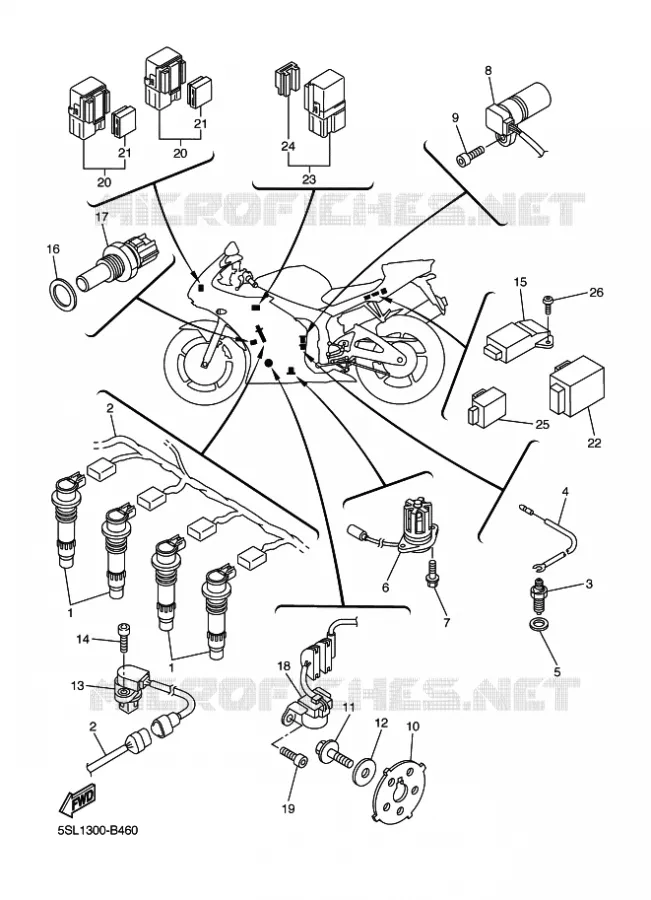 ELECTRICAL 1 Yamaha MOTO 600 2003 R6  YZF-R6