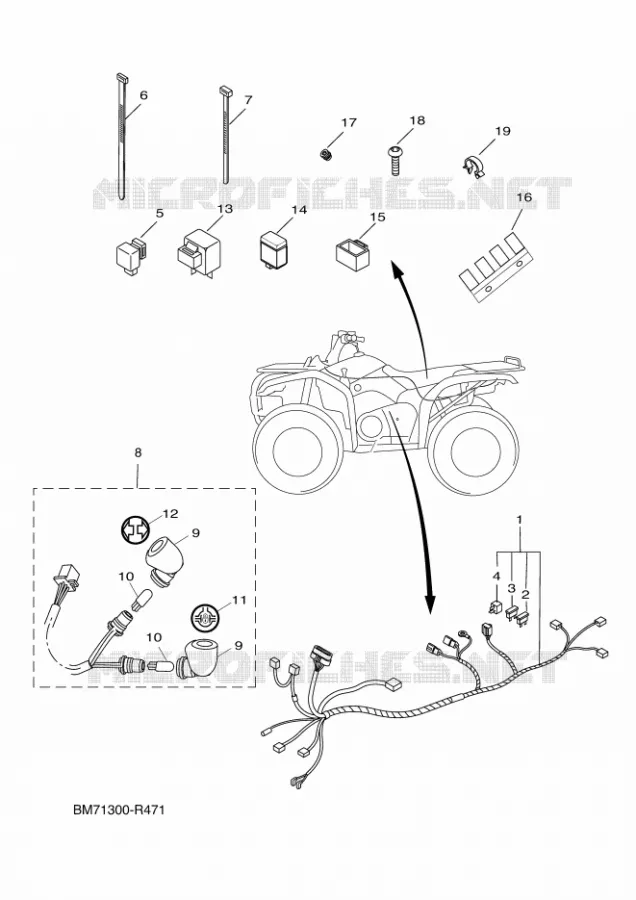 ELECTRICAL 2 Yamaha QUAD 450 2016 GRIZZLY  YFM450FWAD