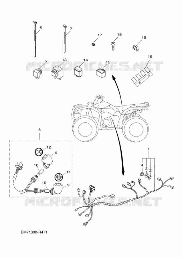 ELECTRICAL 2 Yamaha QUAD 450 2016 GRIZZLY  YFM450FWAD