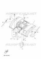 REAR FENDER for Yamaha GRIZZLY 2016