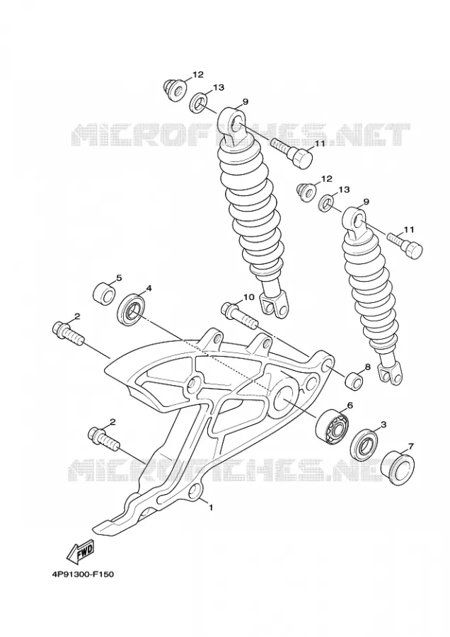 SWINGARM / SHOCK ABSORBER Yamaha SCOOTER 125 2009 CYGNUS  NXC125