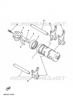 GEAR SHIFT SELECTOR DRUM / FORKS for Yamaha YFM250 1989