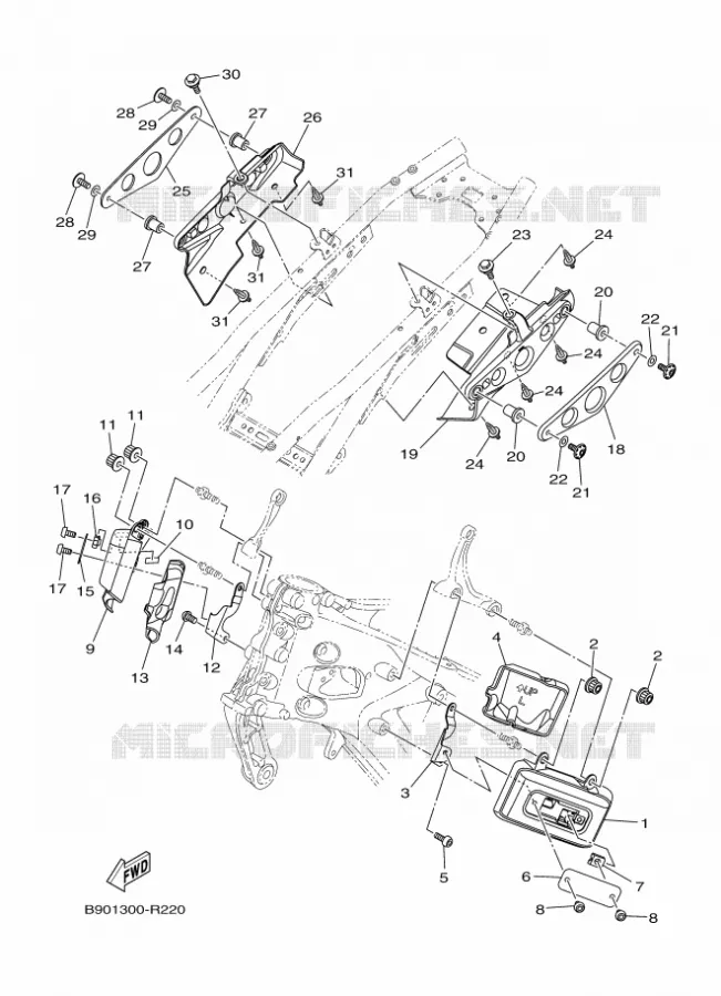 SIDE COVER Yamaha MOTO 900 2016 XSR  MTM850