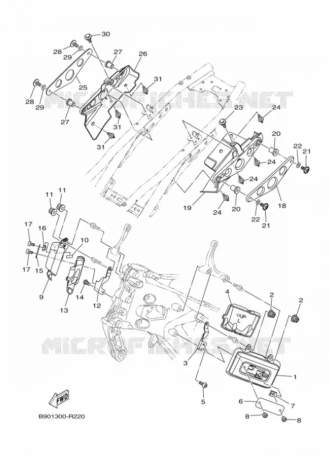 SIDE COVER Yamaha MOTO 850 2016 XSR  MTM850
