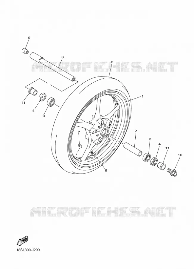 FRONT WHEEL Yamaha MOTO 600 2010 R6  YZF-R6