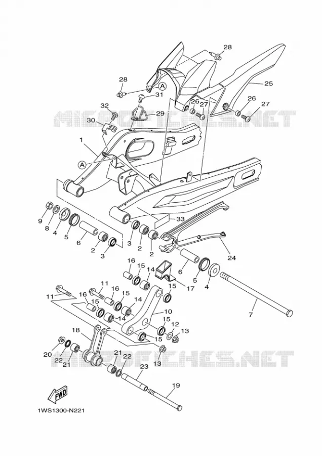 SWINGARM Yamaha MOTO 700 2016 MT  MT07