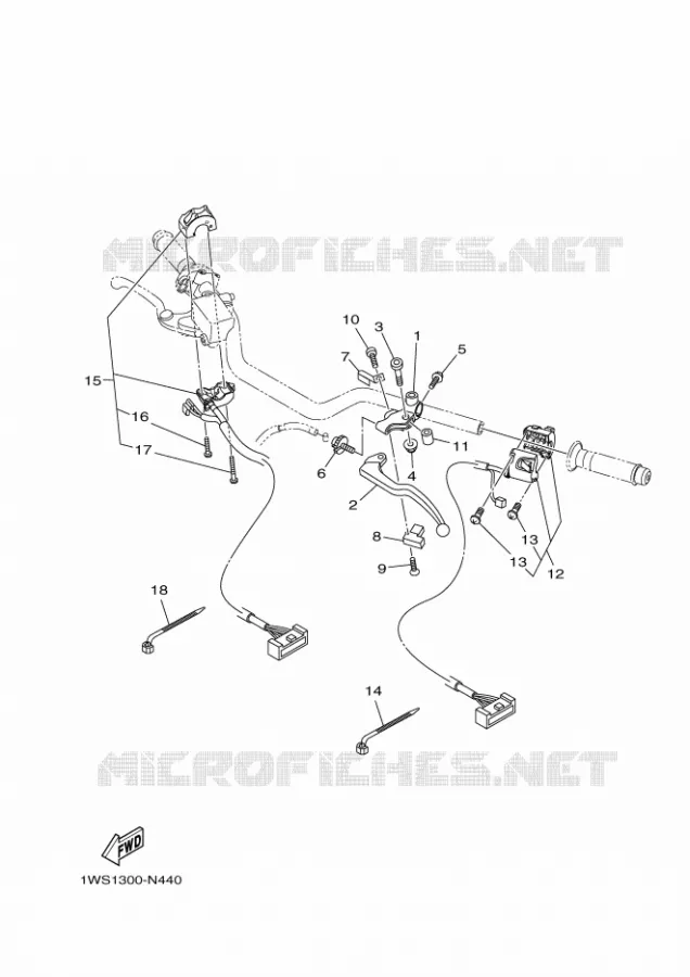 SWITCH / LEVER Yamaha MOTO 700 2016 MT  MT07