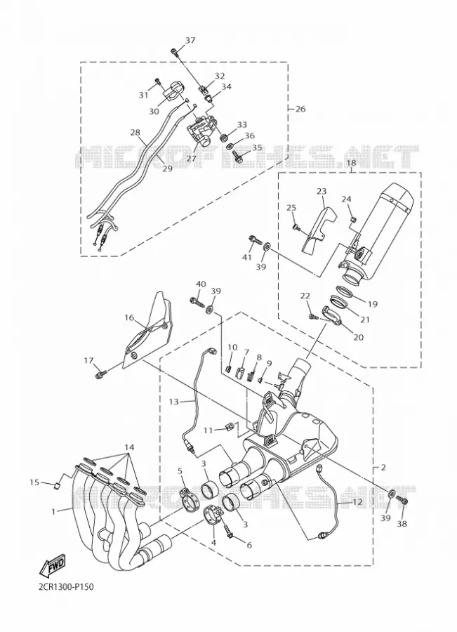 EXHAUST Yamaha MOTO 1000 2016 R1  YZF-R1R1
