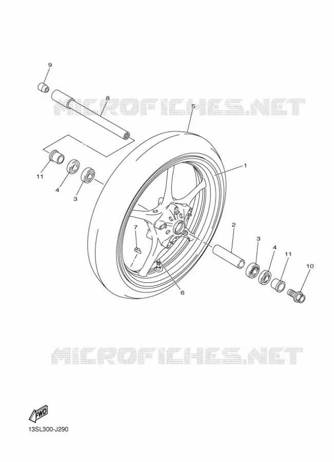 FRONT WHEEL Yamaha MOTO 600 2016 R6  YZF-R6