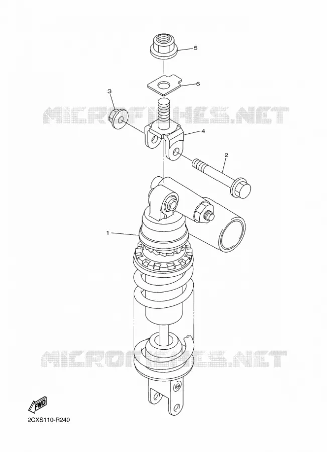 REAR SHOCK ABSORBER Yamaha MOTO 600 2016 R6  YZF-R6
